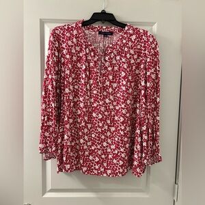 Women’s Tommy Hilfiger Blouse, Red and White in Color.  New